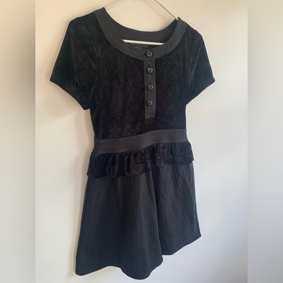 MARC BY MARC JACOBS black velvet and cotton mini dress . New with tag . Size S - Picture 10 of 11